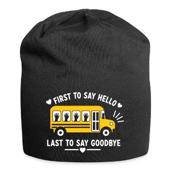 First Hello Last Goodbye Bus - Jersey Beanie - black - Front