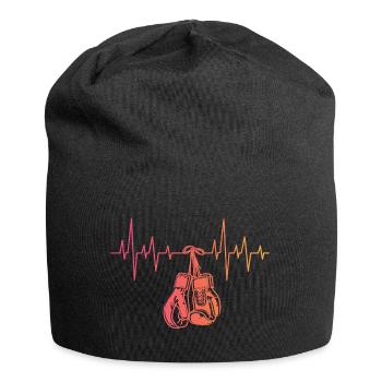 Boxe Sunset boxe battement de coeur arts martiaux - Bonnet en jersey - noir - Devant