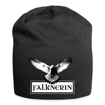 Falconer Eagle Falcon Falconry Sign - Jersey Beanie - black - Front