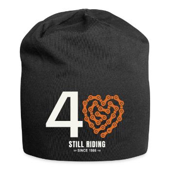 40 Years Bike Still Riding Birthday Gift - Jersey Beanie - black - Front