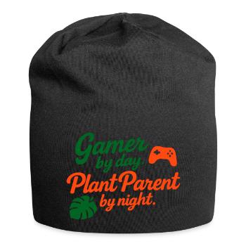 Gamer by Day Plant Parent by Night Shirt - Jersey Beanie - black - Front