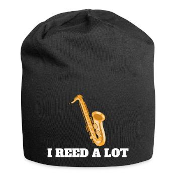 Funny Saxophone Player Gift for Saxophonist - Jersey Beanie - black - Front