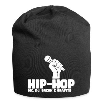 Hip Hop Microphone Power - Jersey Beanie - black - Front