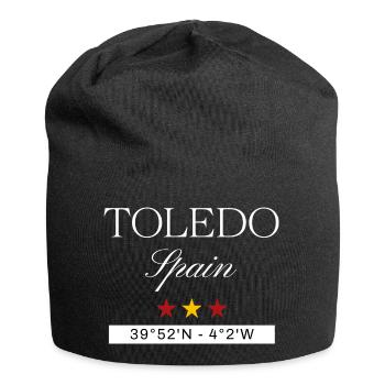 Toledo Spanien Souvenir – Reise minimalistisch - Jersey-Beanie - Schwarz - Vorne