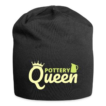 Pottery Ceramics Artist Potter Women Queen - Jersey Beanie - black - Front