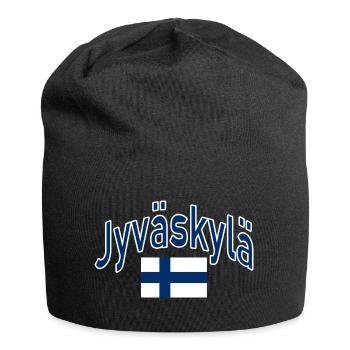 Jyväskylä drapeau finlandais - Bonnet en jersey - noir - Devant