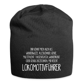 Der Lokomotivführer – ein Alleskönner, Genie, Mult - Jersey-Beanie - Schwarz - Vorne