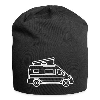 Kastenwagen / Camper Van mit Aufstelldach - Weiß - Jersey-Beanie - Schwarz - Vorne