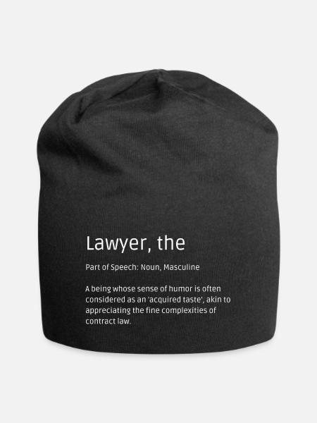 Lawyer T-Shirt - Humor for Legal Experts - Jersey Beanie - black