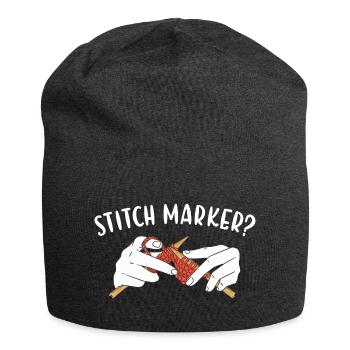 Stitch Marker? Knitting - Jersey-Beanie - Anthrazit - Vorne