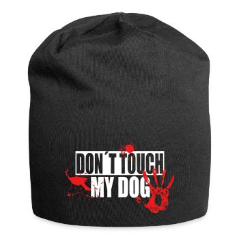 Don t Touch my Dog Motiv - Jersey-Beanie - Schwarz - Vorne