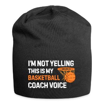 I'm Not Yelling Basketball Coach Voice - Jersey Beanie - black - Front