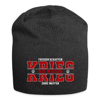 Nie wieder Krieg - Jersey-Beanie - Anthrazit - Vorne