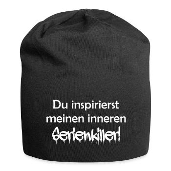 Du inspirierst meinen inneren Serienkiller! - Jersey-Beanie - Schwarz - Vorne