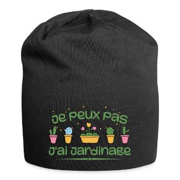 Ich kann keine Gartenarbeit haben - Jersey-Beanie - Schwarz - Vorne