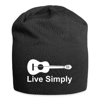 Live Simply, Guitare Concert Festival - Bonnet en jersey - noir - Devant