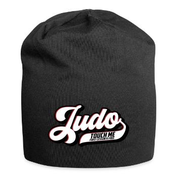 Farben änderbar | Judo Schriftzug - Jersey-Beanie - Schwarz - Vorne