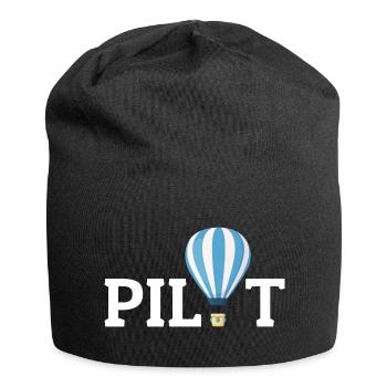 Montgolfière Montgolfière Pilote de montgolfière - Bonnet en jersey - noir - Devant