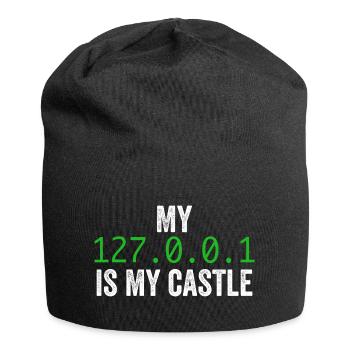 My 127.0.0.0.1 Is My Castle - Jersey Beanie - black - Front
