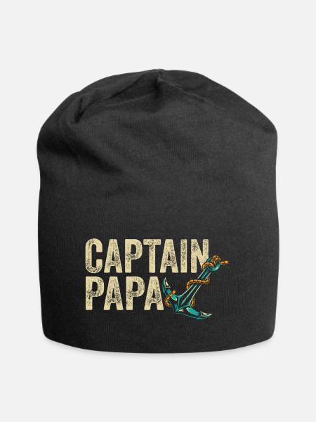 Captain Papa Sailing Life Boating Sailor - Bonnet en jersey - noir