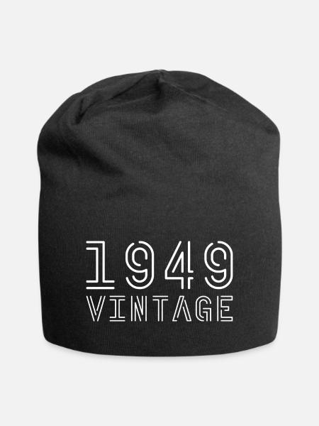 1949 Jahrgang Vintage 1949 Geburtstag 1949 retro - Jersey-Beanie - Schwarz