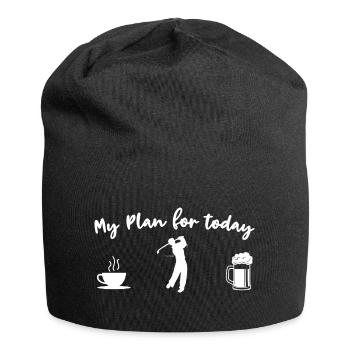 My plan for Today - Playing golf & drinking beer - Jersey Beanie - black - Front