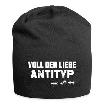 Ameise ameisenfreund "antityp" Ameisenfarm - Jersey-Beanie - Schwarz - Vorne