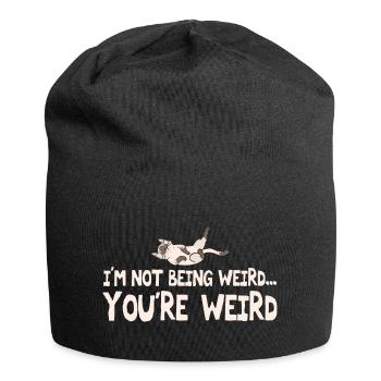 I'm Not Being Weird You're Weird Cat Dad Mom Meme - Bonnet en jersey - noir - Devant