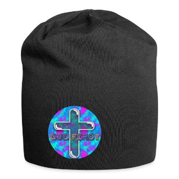 God First (Eins) - Jersey-Beanie - Schwarz - Vorne