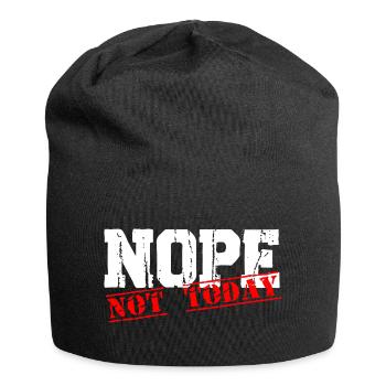 Nope not today - Jersey-Beanie - Schwarz - Vorne