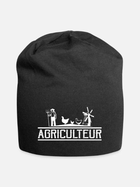 Agriculture / Agriculteur / Ferme / Paysan - Bonnet en jersey - noir