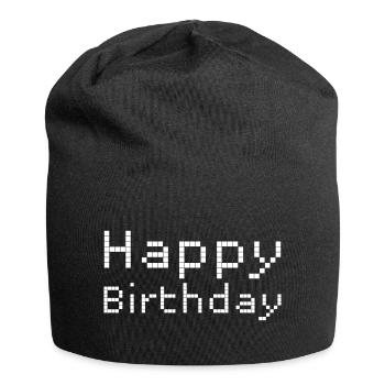 Happy Birthday Greetings - Jersey Beanie - black - Front
