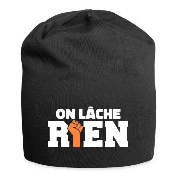 We let go of nothing - Jersey Beanie - black - Front