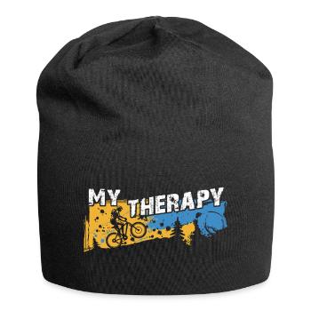 Riding a bike is my therapy - Jersey Beanie - black - Front