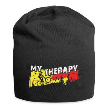 Bicycle biking is my therapy - Jersey Beanie - black - Front