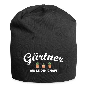Gärtner aus Leidenschaft! - Jersey-Beanie - Schwarz - Vorne