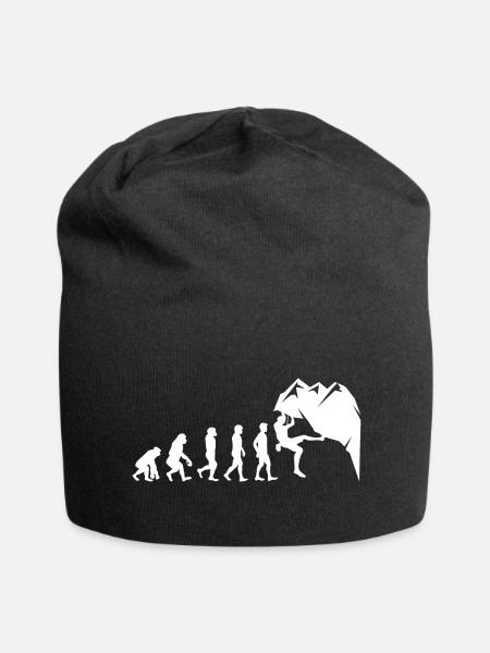 Rock Climbing Bouldering Wall Climber Evolution - Jersey Beanie - black