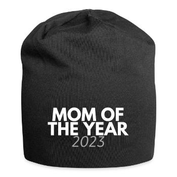 Mom of the Year - Jersey-Beanie - Schwarz - Vorne