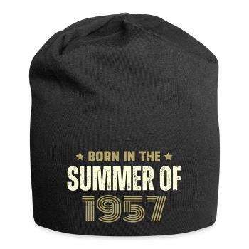 Jahrgang 1957 Jahrgang 1957 Geburtstagsgeschenk - Jersey-Beanie - Schwarz - Vorne