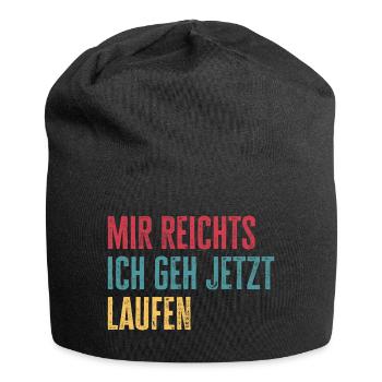 Enough enough, I go jogging marathon - Jersey Beanie - black - Front