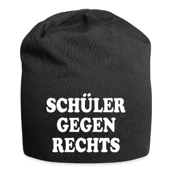 schüler gegen rechts - Jersey-Beanie - Schwarz - Vorne