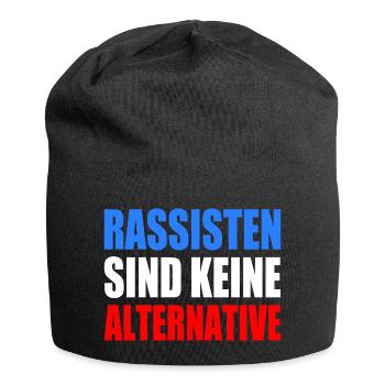 rassisten sind keine alternative - Jersey-Beanie - Schwarz - Vorne