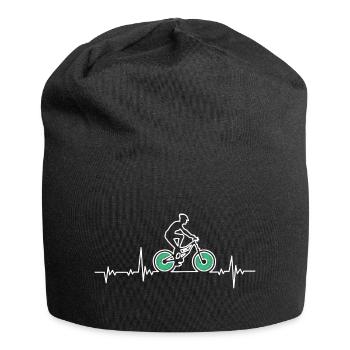 Battement de coeur de vélo de montagne - Bonnet en jersey - noir - Devant