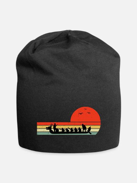 Drachenboot Racing Crew Paddlers Vintage Retro - Jersey-Beanie - Schwarz