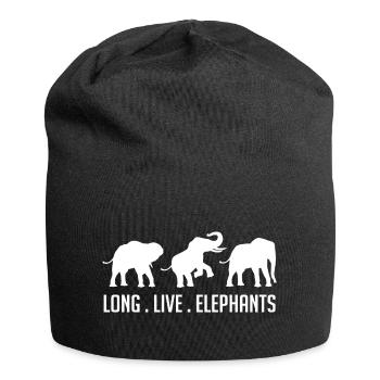 Long Live Elephants - Bonnet en jersey - noir - Devant