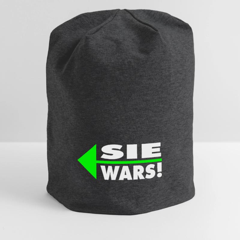 Sie wars! Partner- oder Partyshirt Jersey-Beanie