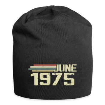 June 1975 Anniversary June 1975 June 1975 Birthday - Jersey Beanie - black - Front