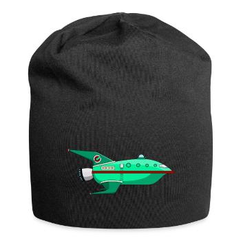 Navire de planète du futur - Bonnet en jersey - noir - Devant