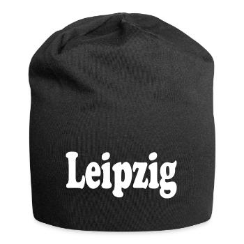 Leipzig - Jersey-Beanie - Schwarz - Vorne