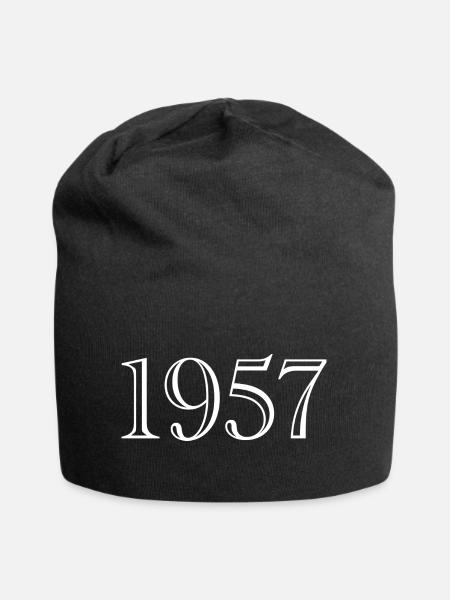 1957 - Geschenk geboren 1957 - Jersey-Beanie - Schwarz